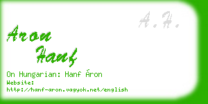 aron hanf business card